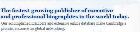 The fastest-growing publisher of executive and professional biographies in the world today.